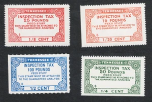 Four different Tennessee feed inspection stamps, MNH - Picture 1 of 1