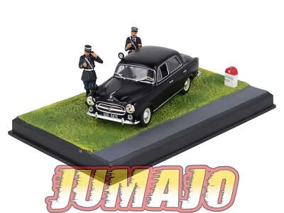 NB19 Voiture IXO 1/43 Diorama Route bleue PEUGEOT 403 contrôle de vitesse - Photo 1/4