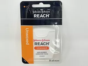 Reach Floss Unflavored Unwaxed Johnson & Johnson Sealed 55 Yard Discontinued - Picture 1 of 3