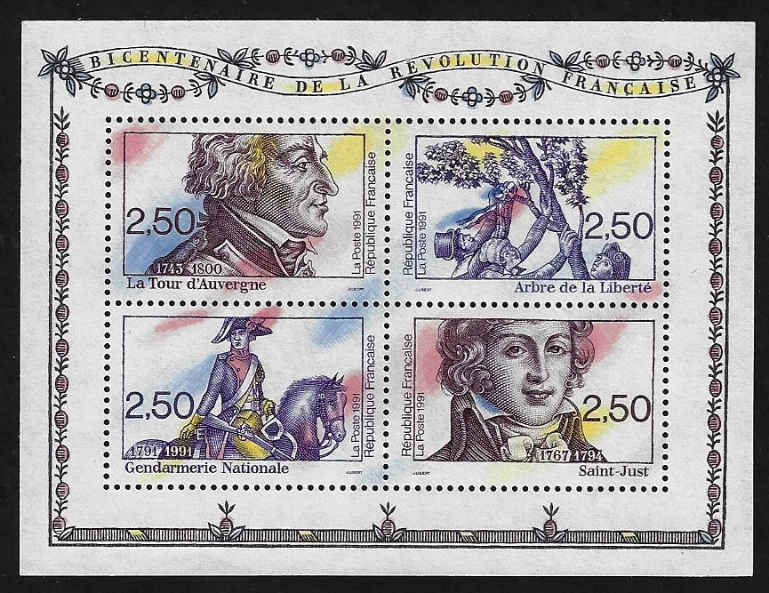 France Stamps - Sheet of 4 - 1991, French Revolution, Bicent. #2259 MNH - Image 1 of 1