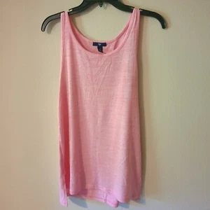 Gap Pink Heathered Tank Top, Soft & Stretchy, Dual Side Slits, Woman's Size XS - Picture 1 of 8