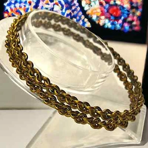 Bronze Knotted Rope Chain 2 7/8" Bangle Bracelet! - Picture 1 of 6