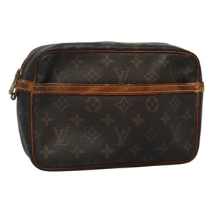 LOUIS VUITTON Monogram Compiegne 23 Clutch Bag M51847 LV Auth fm4399 - Picture 1 of 20