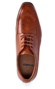 Casual Dress Brown Tommy Oxford Shoes Men’s Size 9 George Memory Foam NWT - Picture 1 of 6