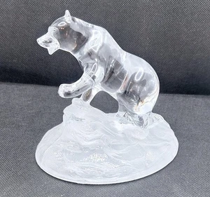 Vintage Cristal d'Arques Grizzly Bear Statue Figure 24% Lead Crystal France - Picture 1 of 7