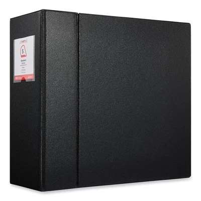 Universal 20714 11 in. x 8.5 in. 5 in. Capacity Non-View D-Ring Binder - BK New - Image 1 of 4