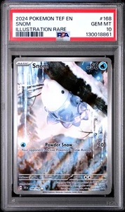2024 POKEMON TEF EN-TEMPORAL FORCE ILLUSTRAZIONE RARA #168 SNOM PSA 10 - Foto 1 di 2