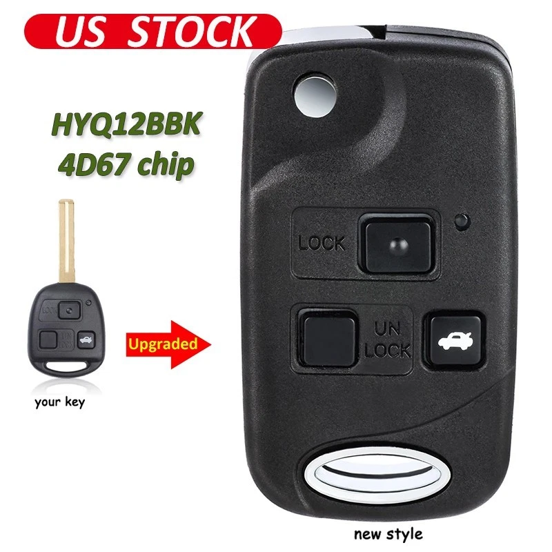 for Lexus ES330 LS430 SC430 2001-2010 Upgraded Remote Car Key Fob HYQ12BBK -4D67 - Image 1 of 1