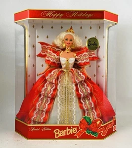 🌟1997 Happy Holidays Barbie Doll Rare Blonde Collector Club Seal, Mattel 17832 - Picture 1 of 7