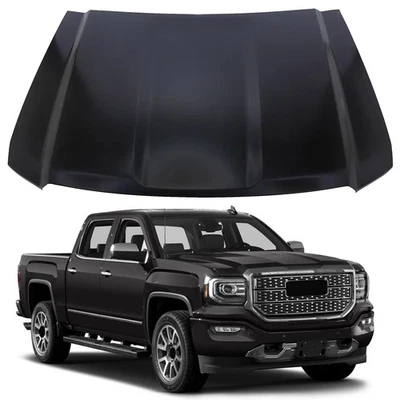 Steel Front Hood Panel Primed For 2014-2018 GMC Sierra 1500 Exact Fit Foto 1 de 4