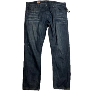 Sean John Jeans Mens 42x32 Distressed Slim Straight Clayton Dark Wash All Cotton - Picture 1 of 20