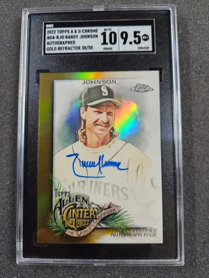 🔥2022 Allen & Ginter Chrome Randy Johnson Gold Refractor #/50 SGC 9.5 (AUTO-10) - Image 1 of 2