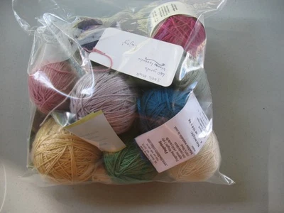 11 Balls Miscellaneous Wool/Silk/Mink/Angora+ Yarns, 1 Pound, Includes Hand Dyed - Image 1 of 4
