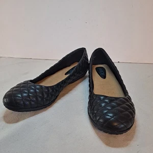 Axxiom Kota gesteppte Damen-Ballerinas Größe 8M schwarz Kunstleder  - Bild 1 von 10