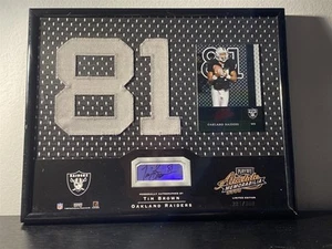 TIM BROWN raiders 2002 Absolute Memorabilia Framed Jumbo Jersey AUTO 281/300 - Picture 1 of 7