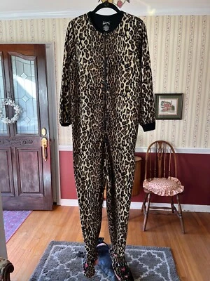 Цельная пижама на ножках Nick & Nora для взрослых леопард флис пижама размер S - Изображение 1 из 4