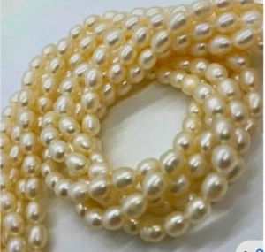 6 mm gelbe Perlen 16 Zoll Stränge - Bild 1 von 4