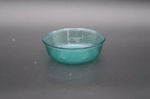 Vintage (1) Arcoroc France Ribbed Soup Ceral Bowl Turquoise Teal Blue 5.5" - Picture 1 of 10