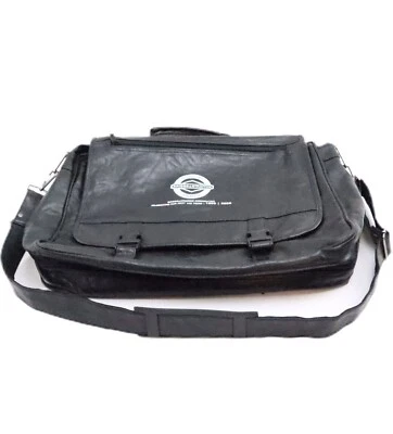 Briggs and Stratton 17” Bolso de Cuero para Computadora Bolso Mensajero Negro Bolso de Negocios Foto 1 de 4