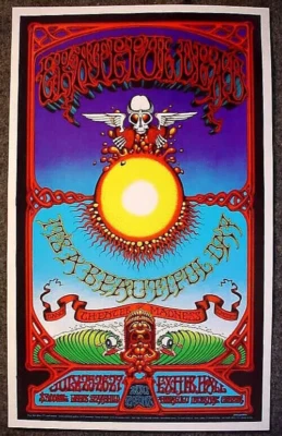 Grateful Dead ~ Hawaii 1982 Poster ~ Authorized 2nd Printing ~ Rick Griffin Art Foto 1 de 4