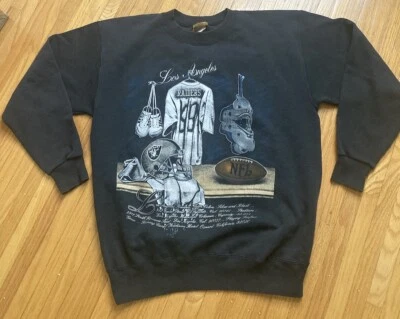 Vintage 1993 Nutmeg Los Angeles Raiders NFL Crew Neck Sweatshirt Men's large USA - Image 1 of 4