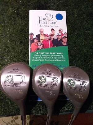 Square Two Ladies LPGA Offset PCX Woods Set Driver 3-5 Woods Steel Shafts - Image 1 of 4