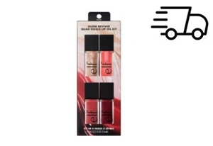 e.l.f. Glow Reviver Quad Goals Lip Oil Kit, Vegan & Cruelty-Free, 4 Glosses - Picture 1 of 8