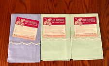 PAIR PLUS ONE  - NEW W/TAG - Vintage  Lady Pepperell Pillowcases - Mint Green