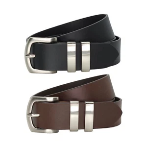 New Genuine Full Grain Leather Belt Mens Jeans Premium Quality - 38mm Plain - Picture 1 of 28