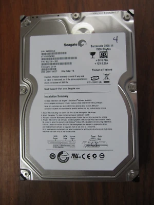 Seagate Barracuda 1.5 TB 3.5" SATA HD Empty Formatted NTFS - Image 1 of 2