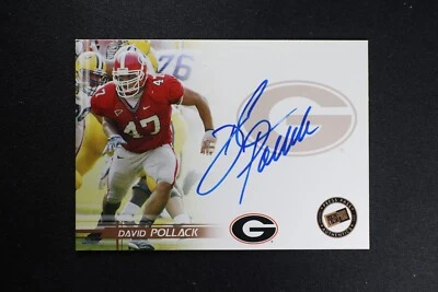 2005 Press Pass Football Autographs David Pollack Auto Rookie Card Georgia - Image 1 of 3
