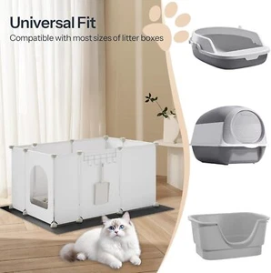 HOOBRO Cat Litter Box Enclosure with Oxford Mat Extra Large Litter Box Shield - Picture 1 of 9