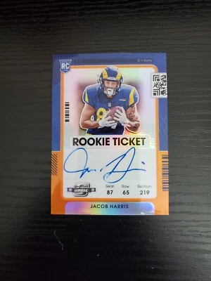 Jacob Harris - 2021 Panini Contenders Optic #138 Rookie Ticket AUTO - ORANGE /50 - Image 1 of 2
