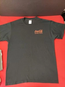 Coca Cola Portland Indiana Employee T Shirt Men's Large Black Jerzee Brand - Picture 1 of 9