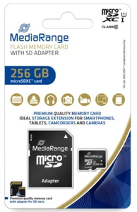 Mediarange Micro SDXC Karte 256GB Speicherkarte UHS-1 Class 10 - Bild 1 von 2