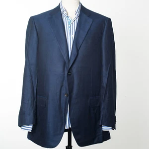 PAL ZILERI Sport Mantel Blau Bambus Stoff Blazer Italy Made EU54 US44 - Bild 1 von 6