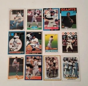 Giants Lot 1989 Topps Ss Stickers Will Clark 2000 Topps Jt Snow 35 - Picture 1 of 12