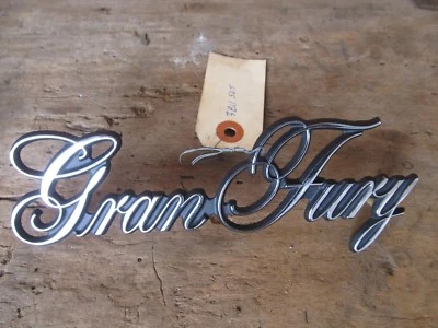 NOS Fender & Deck Lid Name Plate "Gran Fury" 1975-83 Plymouth Gran Fury - Image 1 of 4