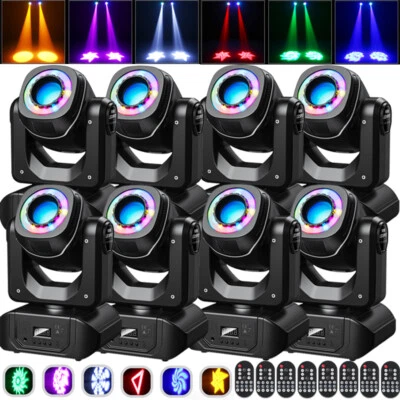 8PCS 150W RGBW LED Moving Head Light DMX Beam 7Gobo DJ Disco Wedding Party Show - Image 1 of 4