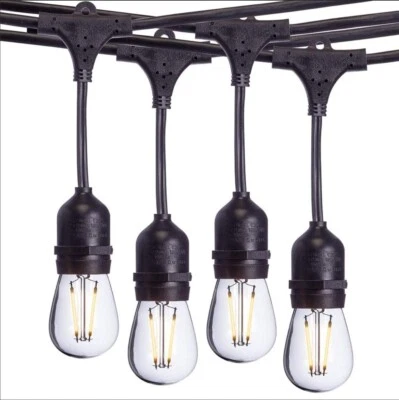 Sterno Home 48 Ft 15 Bulb Vintage-Style Waterproof Outdoor LED String Lights