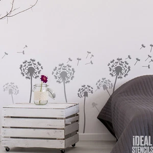 Plantilla de diente de león floral muebles de pared para el hogar decoración pintura artesanal plantillas ideales - Imagen 1 de 13