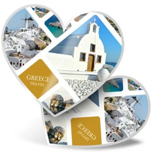 2 x Heart Stickers 10 cm - Greece Travel Architecture Greece #16903 - Bild 1 von 9