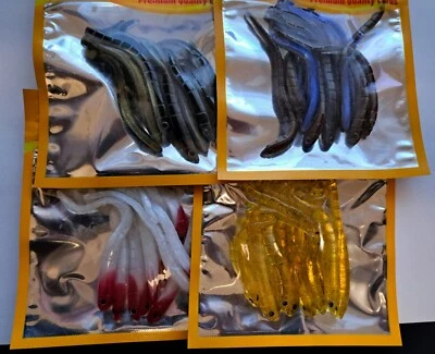 Angelköder Kunstwurm 9cm Dropshot Wurm 10 Stk. 3d Augen - Bild 1 von 2