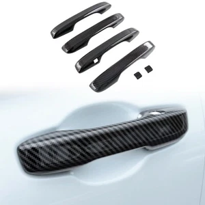 Cubierta protectora de manija de puerta de fibra de carbono para Honda CRV Civic 2023 2024 4 piezas - Imagen 1 de 7