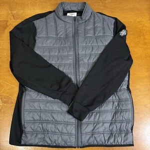 Straight Down Jacket Mens 2XL Gray Long Sleeve Hybrid Puffer Shield Golf - Picture 1 of 10