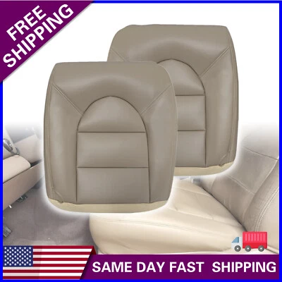 Cubierta de asiento inferior de cuero tostado para Ford F250 F350 Lariat SuperDuty 1998 1999 2000 Foto 1 de 4