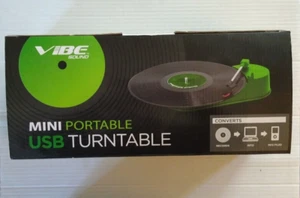 VIBE SOUND MINI GIRADISCHI PORTATILE USB - Verde - Foto 1 di 2