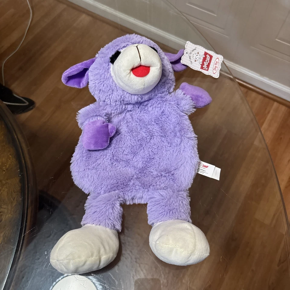 Multipet Lambchop Plush Dog Toy 10" With Squeaker