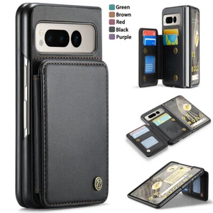 Für Google Pixel Fold modische Lederhülle Kartenständer stoßfest Etui Abdeckung - Bild 1 von 39