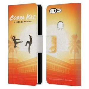 OFFICIAL COBRA KAI GRAPHICS LEATHER BOOK WALLET CASE COVER FOR GOOGLE PHONES - Picture 1 of 15